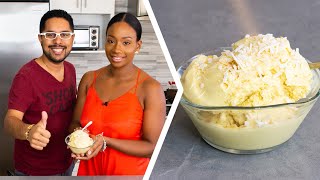 How To Make Trini Coconut Ice Cream  Foodie Nation [upl. by Nosauq]