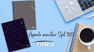 Nova Agenda executiva diária spot m9 Tilibra 2022 disponível nas cores cinza e preto [upl. by Akinat]