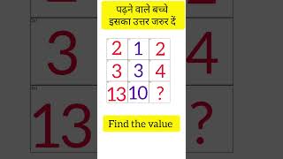 Find the value number 🤠seriesreasoningtricks squre series reasoning2024 short shortfeed [upl. by Berrie256]