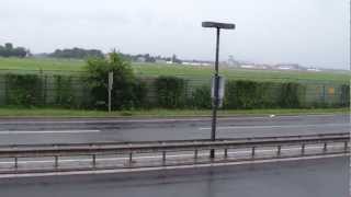 Meteorstraße und Flughafen Tegel bei strömenden Regen [upl. by Adigirb]