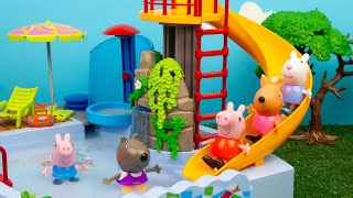 PEPPA PIG Va al Parque Acuático  Juguetes de Peppa Pig para niños [upl. by Annnora]