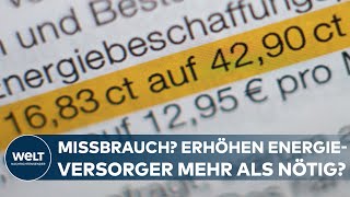 ENERGIEKRISE Preisdeckel und plötzlich drehen die Energieversorger an der Preisschraube [upl. by Irek]