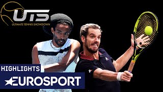 Richard Gasquet v Dustin Brown  Highlights  Ultimate Tennis Showdown  Eurosport [upl. by Ybbor]