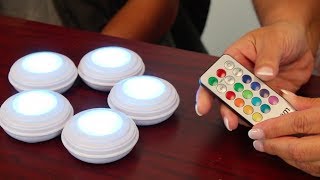 5pk Color Changing Accent Tap Lights with Remote [upl. by Aihsyla]