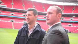 CARL FROCH SHOVES GEORGE GROVES AS TEMPERS FLARE PITCHSIDE  WEMBLEY  EXCLUSIVE FOOTAGE [upl. by Bremser]