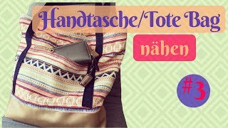 HandtascheTote Bag selber nähen  Einfache Nähanleitung für Anfänger [upl. by Tillman499]