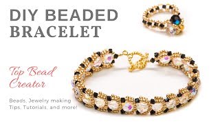 How to make beaded Bracelet DIY Jewelry Beaded Bracelet Tutorial [upl. by Banky]