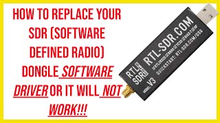 🔺 How to replace your SDR Software Defined Radio dongle Windows 10 driver or it will not work🔺 [upl. by Zeb730]