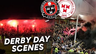 PYROS FLARES amp LATE CHAOS at NORTH DUBLIN DERBY [upl. by Idid]