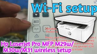 How to connect Wifi on HP LaserJet Pro MFP M28w printer with windowsHP M29wM30wM31 wireless setup [upl. by Sower]