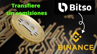 💥Como hacer transferencia de BITSO a BINANCE sin comisiones 💸 [upl. by Llerref]