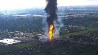 Massive Pipeline Explosion Near Houston Flames Evacuations and Environmental Impact [upl. by Dnalhsa340]