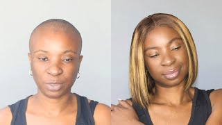 Bold to Bob Quick Weave on Bald Head [upl. by Dawkins]