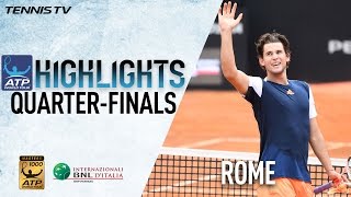 Highlights Thiem Zverev Isner March Into Semis In Rome 2017 [upl. by Kraft]