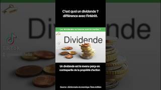 Cest quoi un dividende en économie  différence avec lintérêt  sosolintello dividende economie [upl. by Jeffcott787]