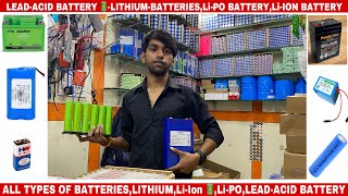 All Types of Batteries Lithiumbatteries  lead acid  Lipo Battery  LiOn Battery wholesale rate [upl. by Nhguahs]