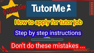 tutor me how to applytutorme registration process tutor me account kaise banaye tutorme [upl. by Nickie]