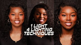 How to use One Light to create 4 Photography Lighting TechniquesFromnishasview [upl. by Iroc]