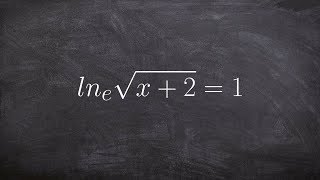 Solving a natural logarithmic equation with a root log⁡ [upl. by Chainey]