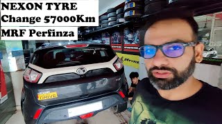 Tata Nexon Tyre Change  MRF Perfinza [upl. by Daphie599]