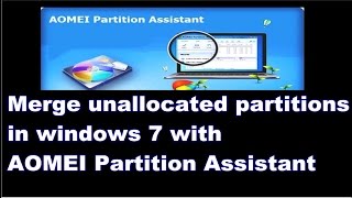 How to Recover unallocated partitions in windows 7  AOMEI Partition Assistant [upl. by Aynek]