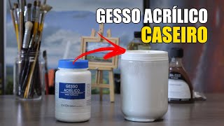 Como fazer GESSO ACRÍLICO CASEIRO para preparar a tela para a pintura [upl. by Medor384]