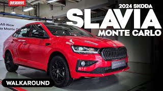 2024 Skoda Slavia Monte Carlo Walkaround  MidSpec Sportline Trim Introduced  OVERDRIVE [upl. by Brittain610]