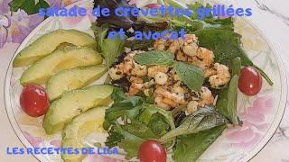 SALADE DE CREVETTES GRILLÉES ET AVOCAT🥑🍤🥗 [upl. by Harriot]