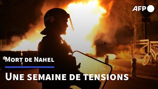 Mort de Nahel une semaine démeutes en France l AFP [upl. by Oicneconi74]