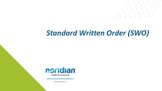 Standard Written Order SWO [upl. by Morris]