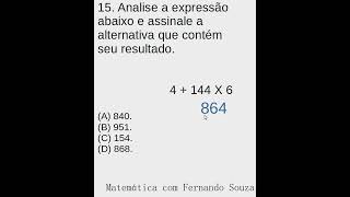 Cálculo de expressão com multiplicação [upl. by Arec]