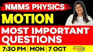 NMMS 2024  Motion  Most Important Questions  Exam Winner Class 8 [upl. by Jean]