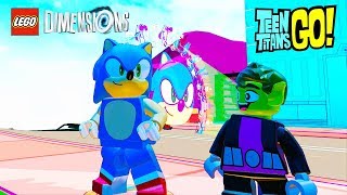 LEGO Dimensions Sonic The Hedgehog Race on Teen Titans Go Adventure World [upl. by Fredra]