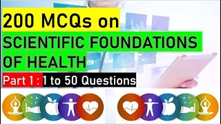 SFH MCQs  SCIENTIFIC FOUNDATIONS OF HEALTH  Part 1 [upl. by Husain]