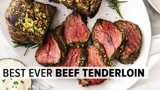 BEEF TENDERLOIN ROAST  easy foolproof recipe for Christmas dinner [upl. by Kerwinn193]