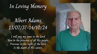 Service of Thanksgiving for the Life of Albert Adams [upl. by Sergeant]