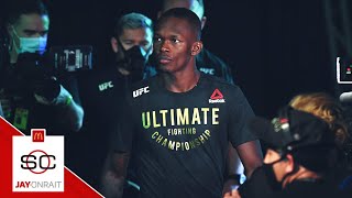 Israel Adesanya discusses fighting at walk around weight possible GOAT status [upl. by Onidranreb]