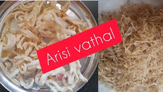 Arisi Vathal in Tamil Method of preparation of Arisi Vathal😋 வத்தல் அரிசி [upl. by Saravat]