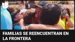 Abrazos no muros decenas de familias se reencuentran durante una breve apertura de la frontera [upl. by Hiro]