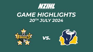 Game Highlights West Auckland Admirals vs SkyCity Stampede  NZIHL 20th July 2024 [upl. by Nitsua70]