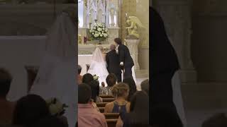 Guy Fixes Grooms Suit And Polishes His Head During Wedding While He Sits At Altar  11495852 [upl. by Idnyl]