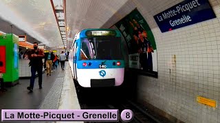 La MottePicquet  Grenelle  Line 8  Paris Métro  RATP MF77 [upl. by Phelgon3]