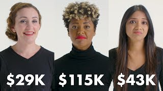 Women of Different Salaries on What they Feel Guilty Buying  Glamour [upl. by Gerkman]