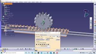 Tutoriel CATIA  Mécanisme de Pignon crémaillère  CATIA tutorial [upl. by Ydnim740]