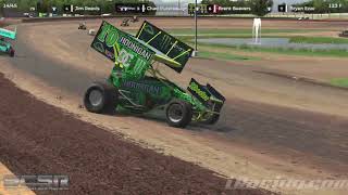 Sprint Car Sim Racing iRacing Motorsport Simulations 360 Winged Sprints at Cedar Lake 2024 11 04 [upl. by Auqinahc]