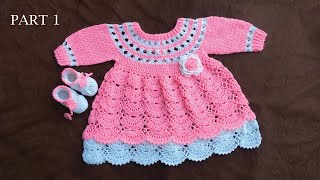 DIY Crochet Baby Dress Perfect for 12MonthOld Girls [upl. by Judon]