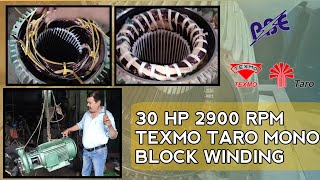 Mono Block Pump 30 HP 2900 RPM Texmo Taro Winding my vlog chennal support pradeep sanadhya [upl. by Abshier164]