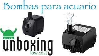 🐠 🐡 Mini Bombas de agua sumergibles para acuario Aquarium pump UampR Low Cost [upl. by Eltsyek]