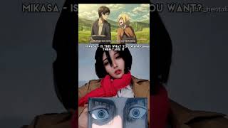 Mikasa got angry or jealous🫣 aot parody [upl. by Onairotciv]