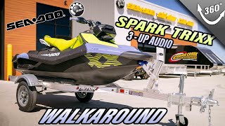 2024 SeaDoo Spark® Trixx™ for 3 iBR and Audio Walkaround [upl. by Bopp]